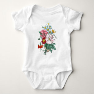 Vintage Tekening: De Rozen van Bengalen Romper