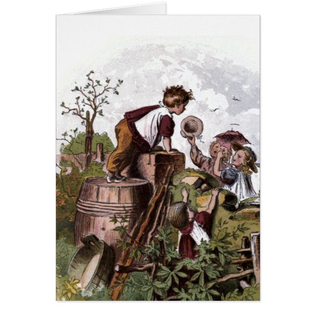 Vintage Tekening:  Speel Kinderen (Voorkant)