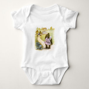 Vintage Tekening: Teddyberen en een Put Romper