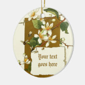 Vintage tekening van witte bloemen ornament (Links)