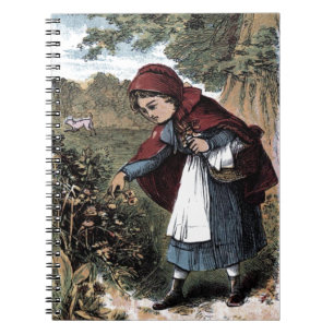 Vintage Tekening: Weinig Rode Ridinghood Notitieboek