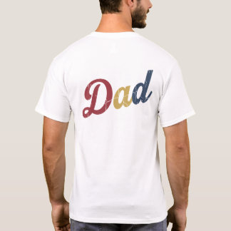 Vintage tekst ontwerp voor vader met gedistresseer t-shirt