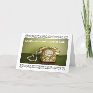 Vintage Telefoon - Texting Kaart