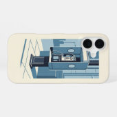 Vintage Telefooncel iPhone 16 Hoesje (Achterkant horizontaal)