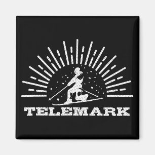 Vintage Telemark Noorwegen Skiloper Ski Retro Skis Magneet