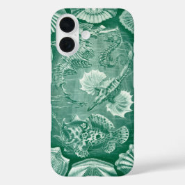 Vintage Teleostei schelpen en vissen door Ernst Ha iPhone 16 Hoesje