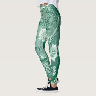 Vintage Teleostei Schelpen en Vissen door Ernst Ha Leggings