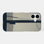 Vintage Telephone Pole Base iPhone 16 Hoesje (Achterkant horizontaal)