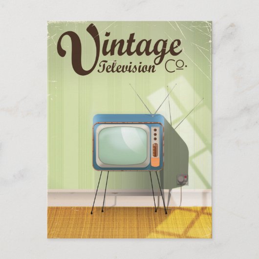 Vintage Television Co. Commercial Briefkaart (Voorkant)