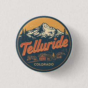 vintage Telluride colorado outdoor wandelaar cadea Ronde Button 3,2 Cm