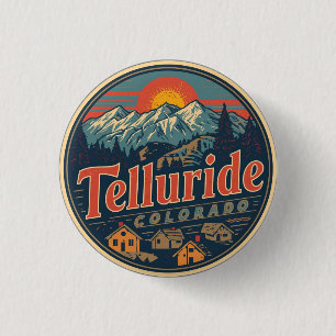 vintage Telluride colorado outdoor wandelen cadeau Ronde Button 3,2 Cm