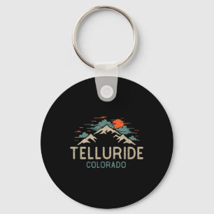 Vintage Telluride Colorado Retro Berg Sleutelhanger