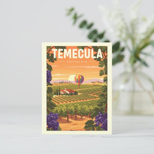 Vintage Temecula California Briefkaart (Staand voorkant)
