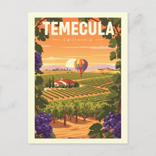 Vintage Temecula California Briefkaart (Voorkant)