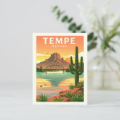 Vintage Tempe Arizona Briefkaart (Staand voorkant)