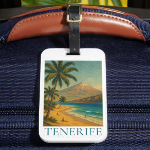 Vintage Tenerife Canarische Eiland Strand Playa Re Bagagelabel