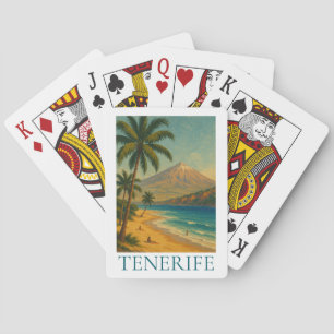 Vintage Tenerife Canarische Eiland Strand Playa Re Pokerkaarten