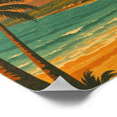 Vintage Tenerife Canary Island Mount Teide Travel  Poster (Hoek)