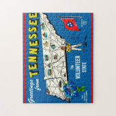 Vintage Tennessee 11x14 kaart legpuzzel (Verticaal)