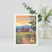Vintage Tennessee Briefkaart (Staand voorkant)