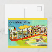 Vintage Tennessee Groet Ansichtkaart Briefkaart (Voorkant / Achterkant)