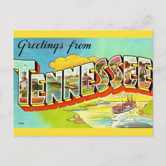 Vintage Tennessee Groet Ansichtkaart Briefkaart (Voorkant)