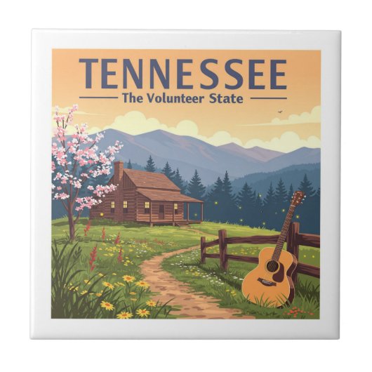 Vintage Tennessee Tegeltje (Voorkant)