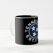Vintage Tennessee Tweekleurige Koffiemok (Voorkant links)