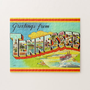 Vintage Tennessee wenskaart 11x14 Legpuzzel