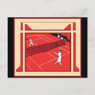 Vintage Tennis Briefkaart