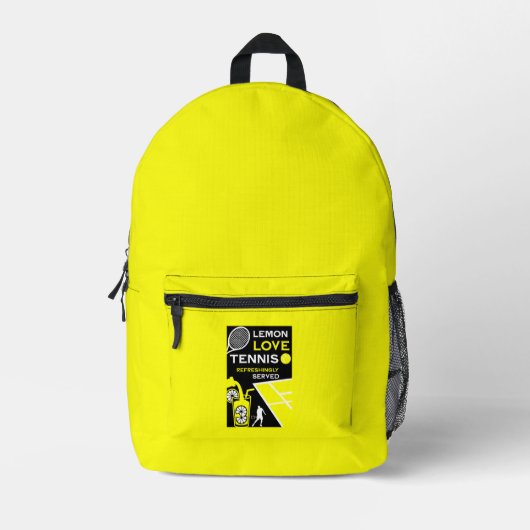 Vintage Tennis Lemonade Bedrukte Rugzak (Voorkant)