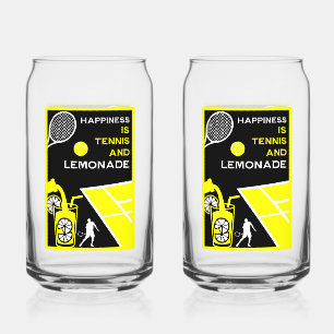 Vintage Tennis Lemonade Blikvorm Glas