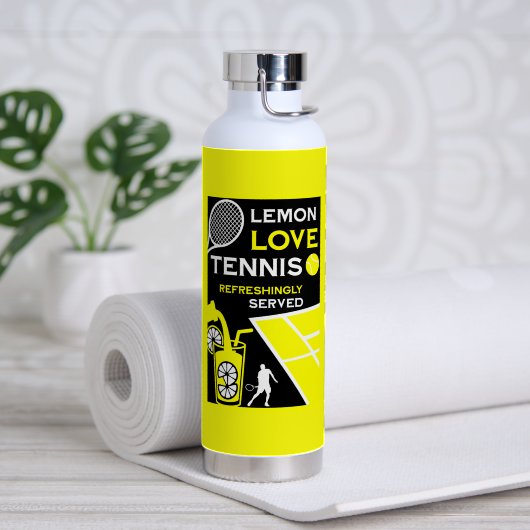 Vintage Tennis Lemonade Waterfles (Yoga (Gedraaid) )