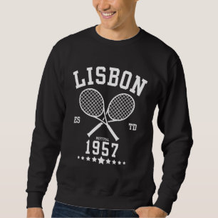 Vintage Tennis Lissabon Portugal Opgericht 1957 Trui