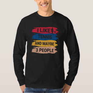 Vintage Tennis Spreuk Ik Hou Van Tennis En Misschi T-shirt