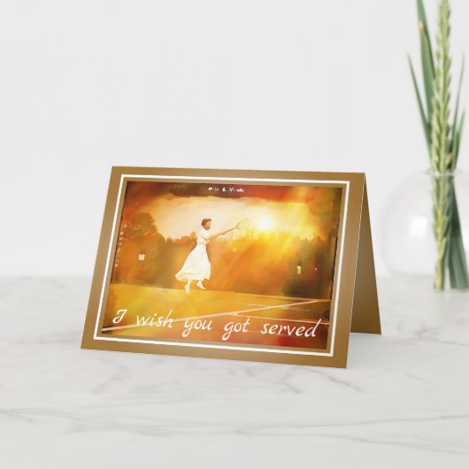 vintage tennis trucfoto kaart (Voorkant)