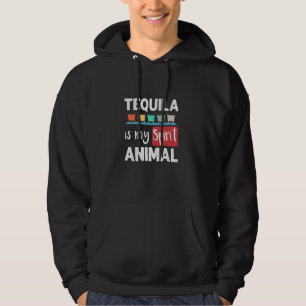 Vintage Tequila Is Mijn Geest Dier Feest Plezier Hoodie