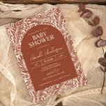 Vintage Terracotta Wildflower Baby shower Kaart<br><div class="desc">Deze  uitnodiging tot het Baby shower van Terracotta Wildflower is perfect voor een simpel en botanisch baby shower thema.</div>