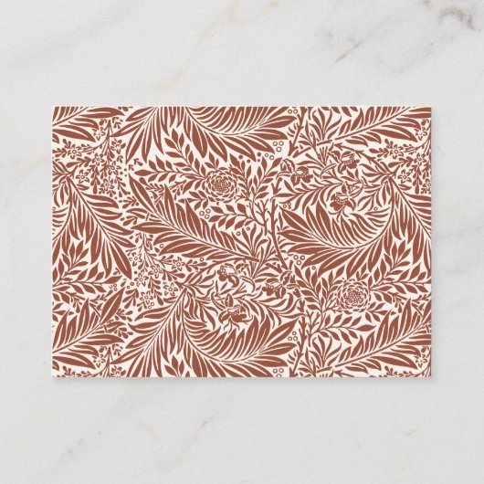 Vintage Terracotta Wildflower Raffle Informatiekaartje (Achterkant)