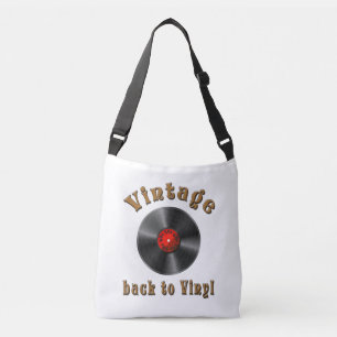 Vintage - Terug naar Vinyl is het record terug Crossbody Tas