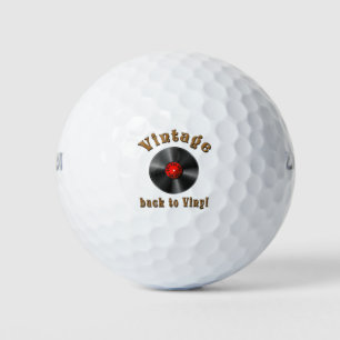 Vintage Terug naar Vinylplaat Kunst Golfballen
