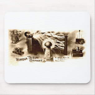 Vintage Tesla Letterhead Muismat