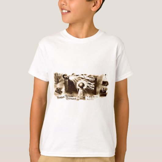 Vintage Tesla Letterhead T-shirt (Voorkant)