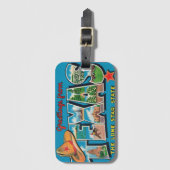 Vintage Texas Bagagelabel (Voorkant (verticaal))