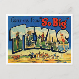 Vintage Texas Briefkaart