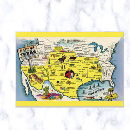 Vintage Texas Briefkaart
