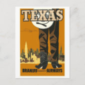Vintage Texas Briefkaart (Voorkant)