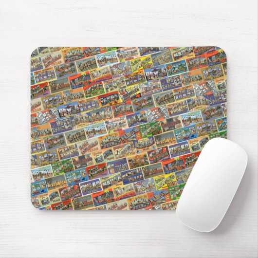 Vintage Texas Briefkaart Mousepad Muismat (Met muis)