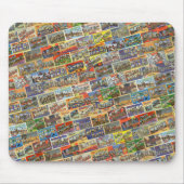 Vintage Texas Briefkaart Mousepad Muismat (Voorkant)
