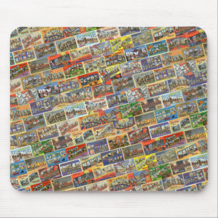 Vintage Texas Briefkaart Mousepad Muismat